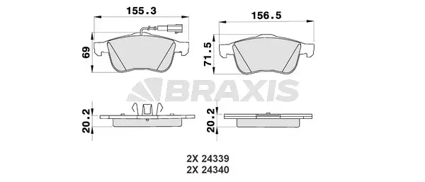Brake Pad Set, disc brake (AB0189)