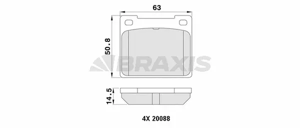 Brake Pad Set, disc brake (AA0403)