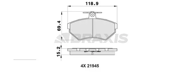 Brake Pad Set, disc brake (AA0028)