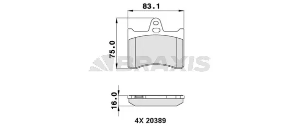 Brake Pad Set, disc brake (AA0278)