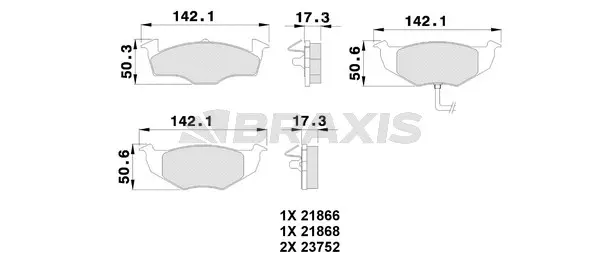 Brake Pad Set, disc brake (AB0102)