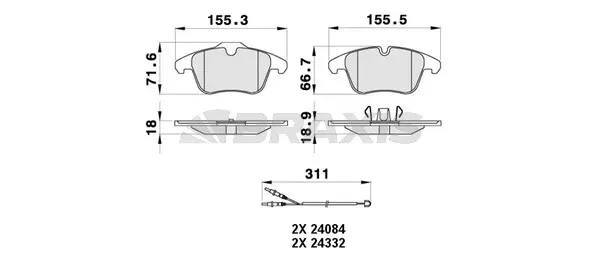 Brake Pad Set, disc brake (AB0401)