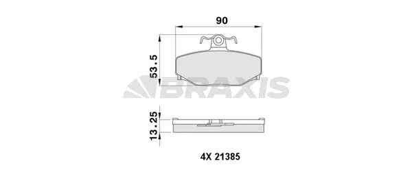 Brake Pad Set, disc brake (AA0466)