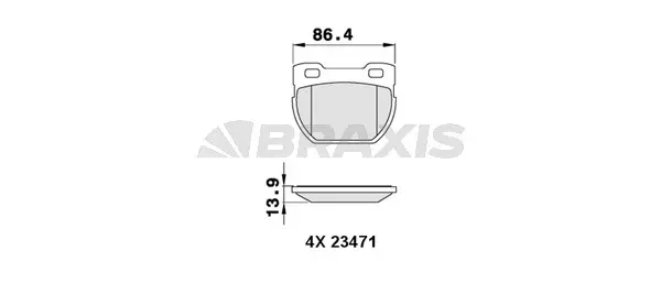 Brake Pad Set, disc brake (AA0293)