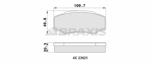 Brake Pad Set, disc brake (AA0181)