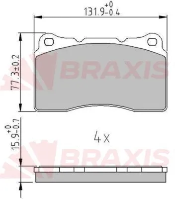 Brake Pad Set, disc brake (AA0651)