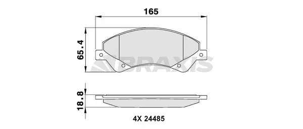 Brake Pad Set, disc brake (AB0068)