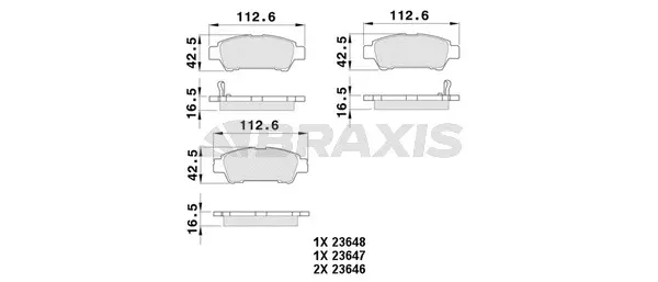 Brake Pad Set, disc brake (AB0393)