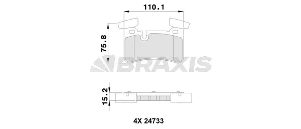 Brake Pad Set, disc brake (AA0391)