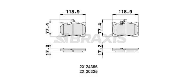 Brake Pad Set, disc brake (AB0476)