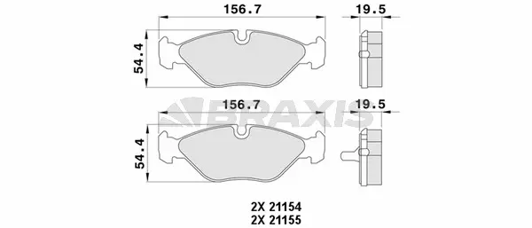 Brake Pad Set, disc brake (AA0375)