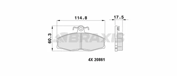 Brake Pad Set, disc brake (AA0460)