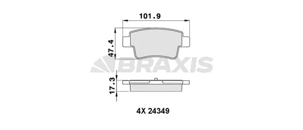 Brake Pad Set, disc brake (AA0256)