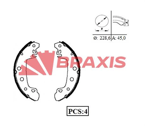 Brake Shoe Set (AC0018)