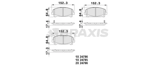 Brake Pad Set, disc brake (AB0482)