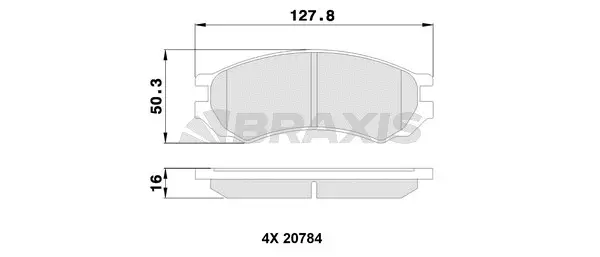 Brake Pad Set, disc brake (AA0322)