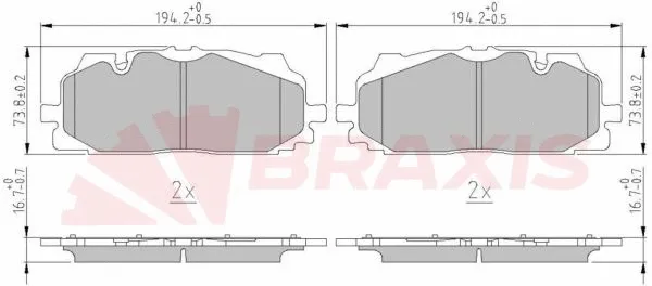 Brake Pad Set, disc brake (AA0666)