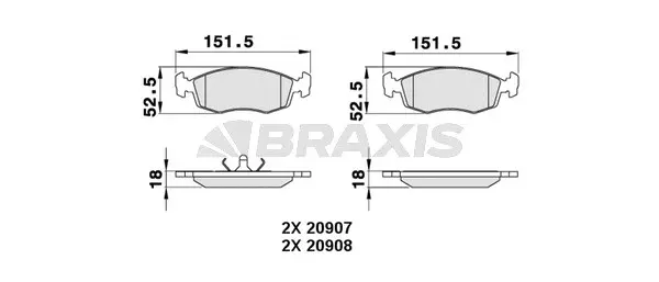 Brake Pad Set, disc brake (AA0300)
