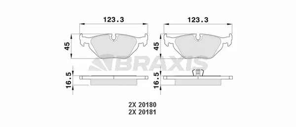 Brake Pad Set, disc brake (AA0082)