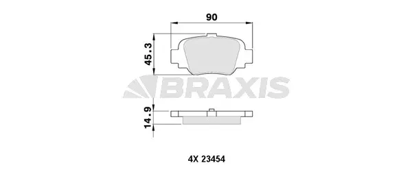 Brake Pad Set, disc brake (AA0098)