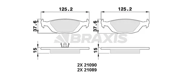 Brake Pad Set, disc brake (AA0344)