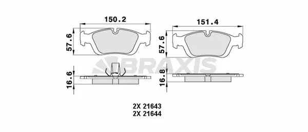 Brake Pad Set, disc brake (AA0414)