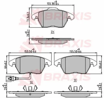 Brake Pad Set, disc brake (AA0649)