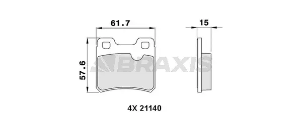 Brake Pad Set, disc brake (AA0267)