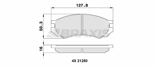 Brake Pad Set, disc brake (AA0320)