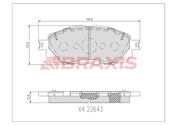 Brake Pad Set, disc brake (AA0729)
