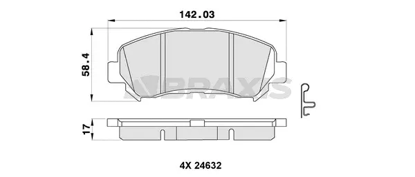 Brake Pad Set, disc brake (AB0356)
