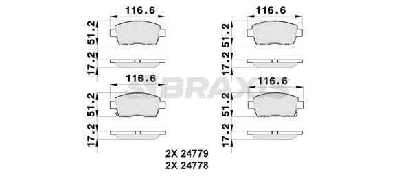 Brake Pad Set, disc brake (AB0257)
