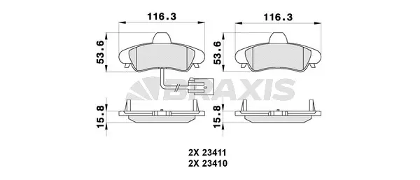 Brake Pad Set, disc brake (AB0276)