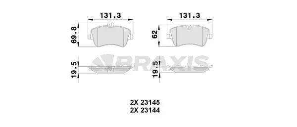 Brake Pad Set, disc brake (AA0029)