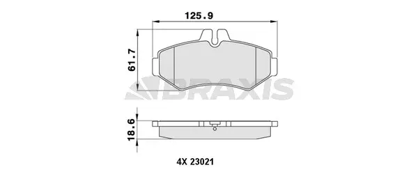 Brake Pad Set, disc brake (AA0206)