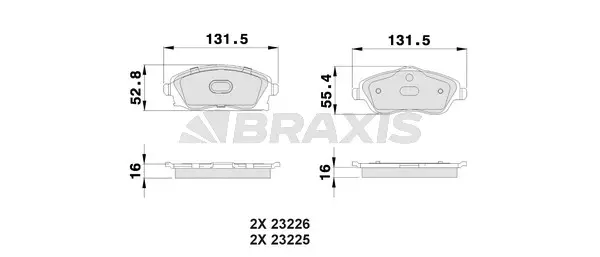 Brake Pad Set, disc brake (AB0007)