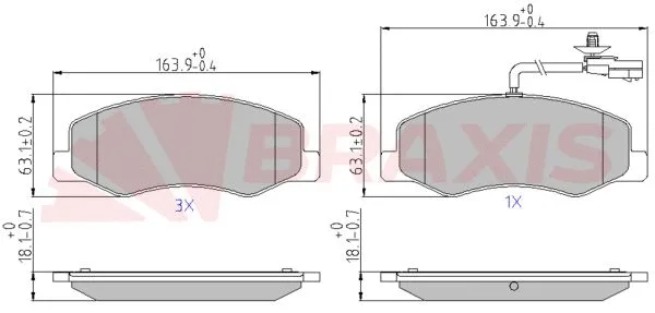 Brake Pad Set, disc brake (AA0601)