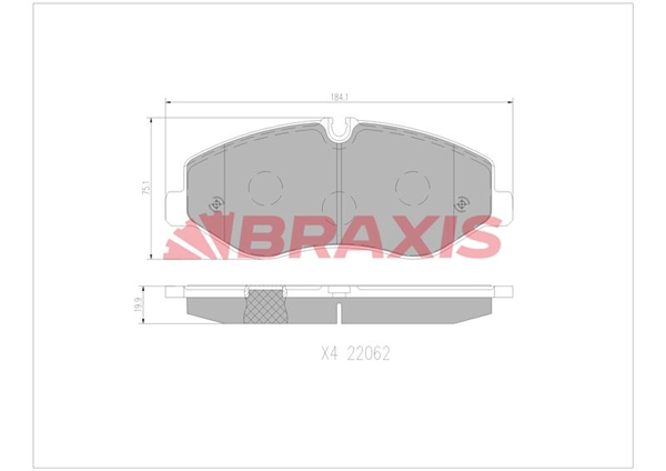 Brake Pad Set, disc brake (AA0679)