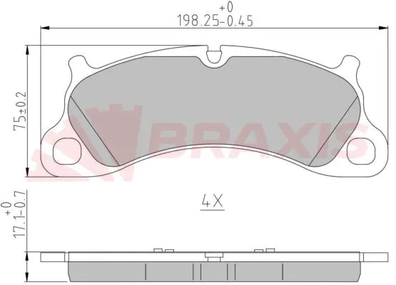 Brake Pad Set, disc brake (AA0654)