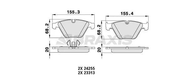 Brake Pad Set, disc brake (AA0063)