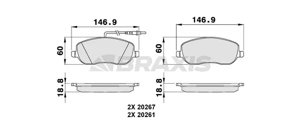 Brake Pad Set, disc brake (AB0075)