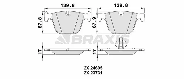 Brake Pad Set, disc brake (AA0314)
