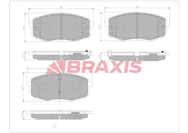 Brake Pad Set, disc brake (AA0771)