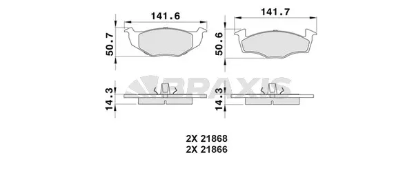 Brake Pad Set, disc brake (AA0018)