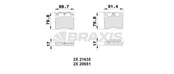 Brake Pad Set, disc brake (AA0152)