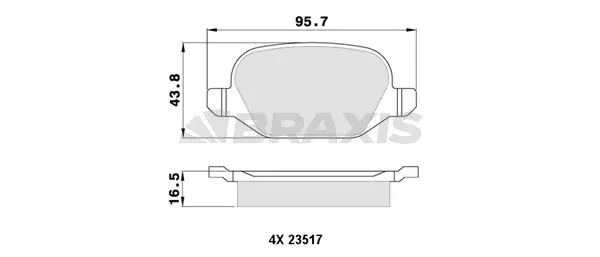 Brake Pad Set, disc brake (AA0103)