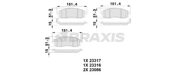 Brake Pad Set, disc brake (AB0243)