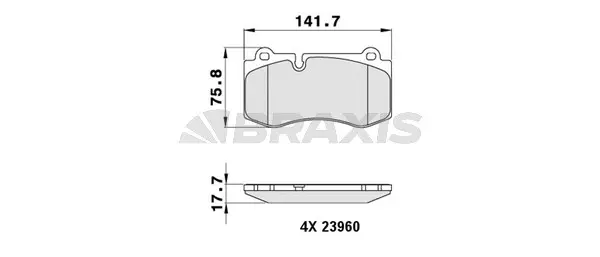 Brake Pad Set, disc brake (AA0233)