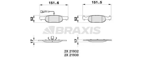 Brake Pad Set, disc brake (AB0182)