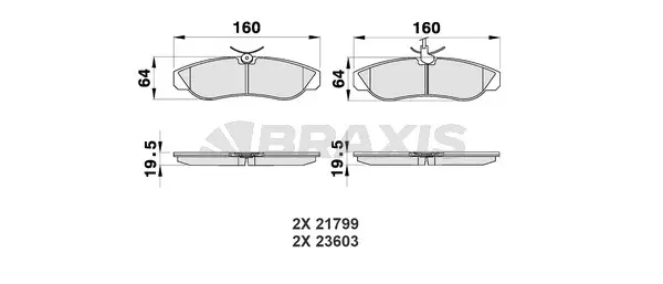 Brake Pad Set, disc brake (AB0181)